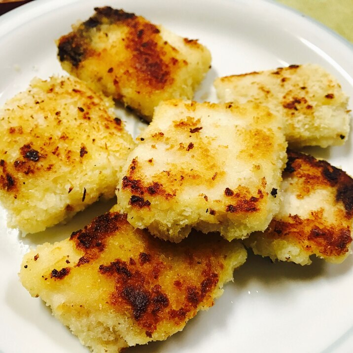 カジキマグロのチーズはさみパン粉揚げ焼き